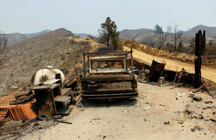 Последствия пожара в Калифорнии